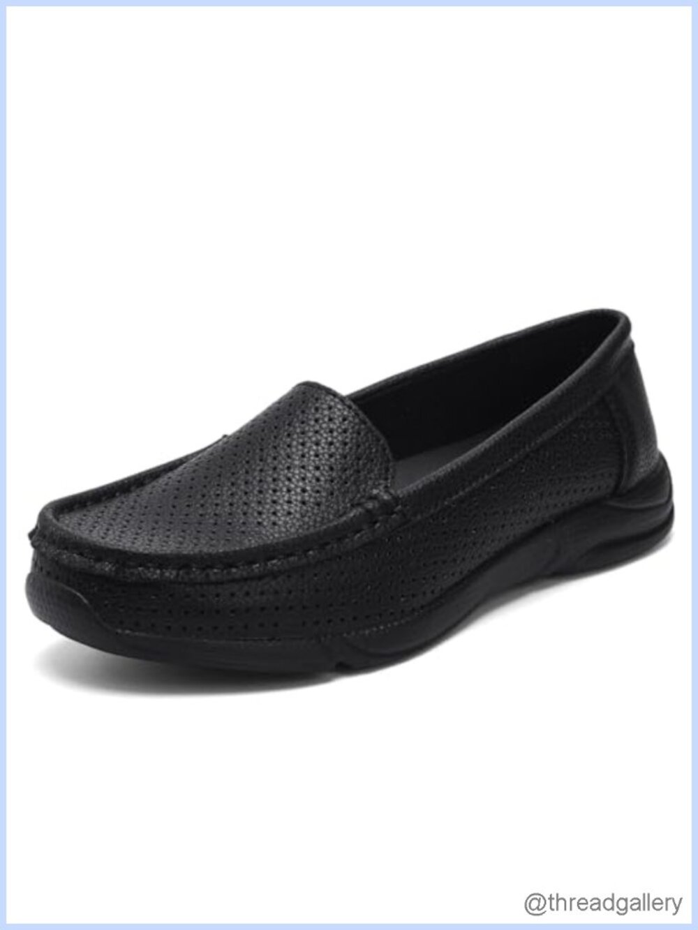 Women's Lightweight Loafers Mocc Slip-On Flats for Work Casual
